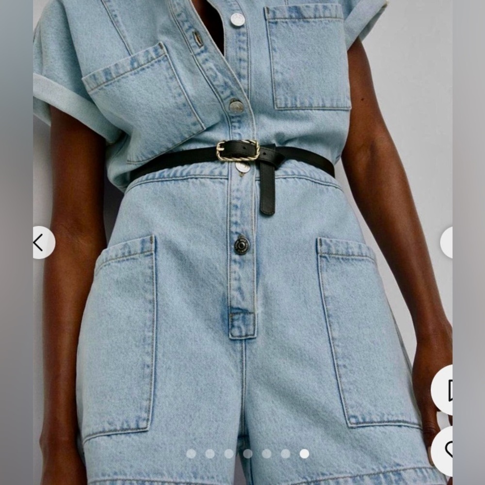 Mango Light Blue Denim Women's Overalls NWT - S